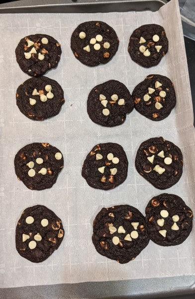 Chocolate White Chocolate Chip Cookies