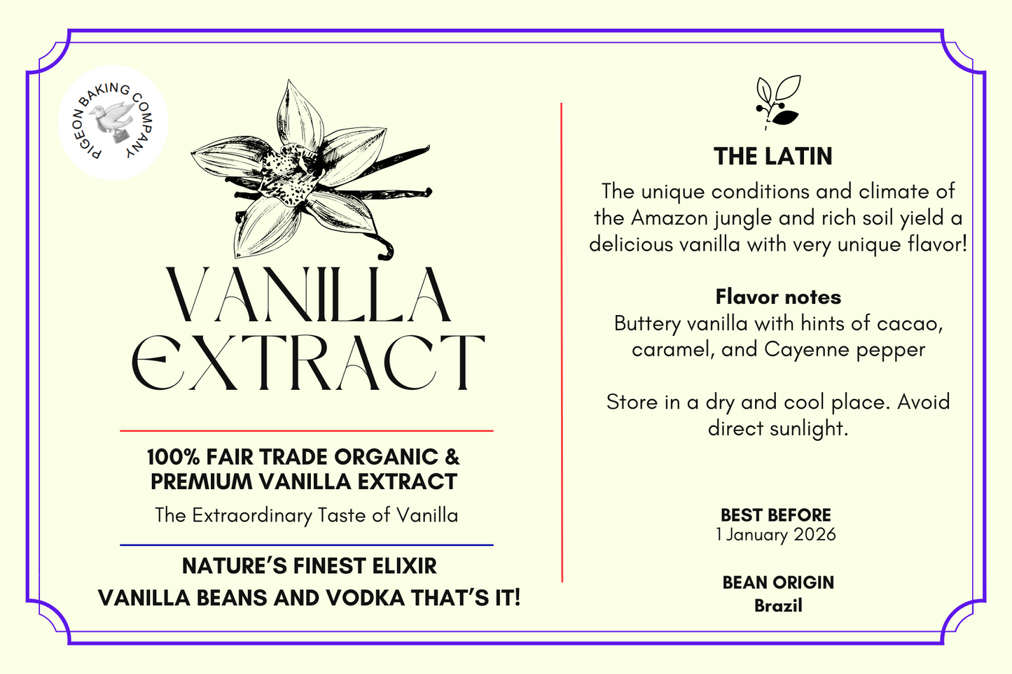 [WITH BEANS] Pure All-Natural BRAZILIAN Single-Origin Vanilla Extract