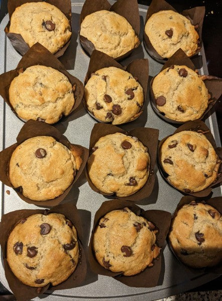Muffins con chispas de chocolate