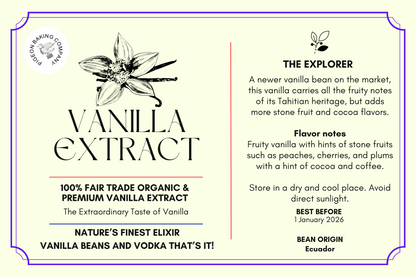 [WITH BEANS] Pure All-Natural ECUADORIAN Single-Origin Vanilla Extract