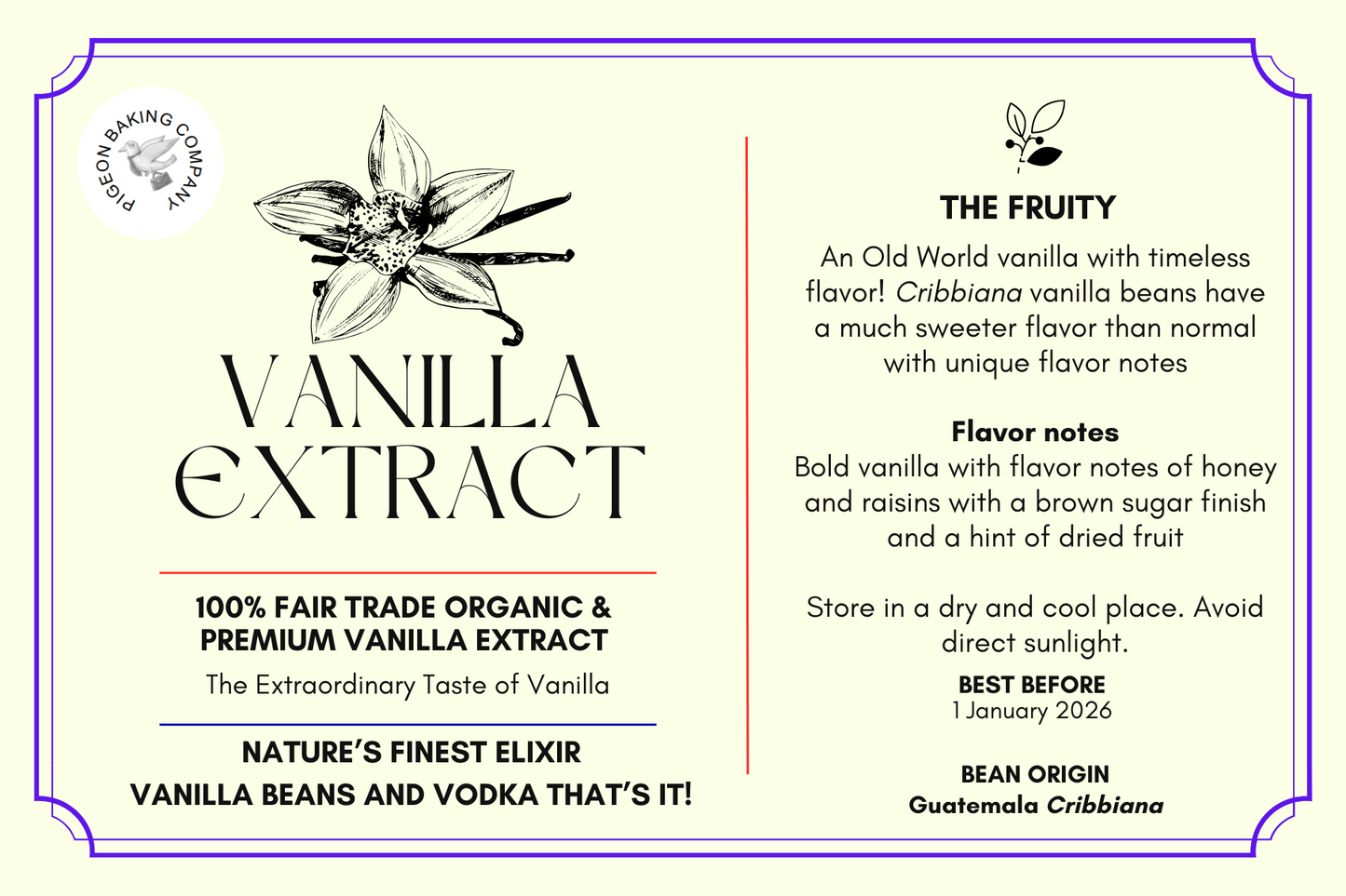[WITH BEANS] Pure All-Natural Rare GUATEMALAN Single-Origin Vanilla Extract