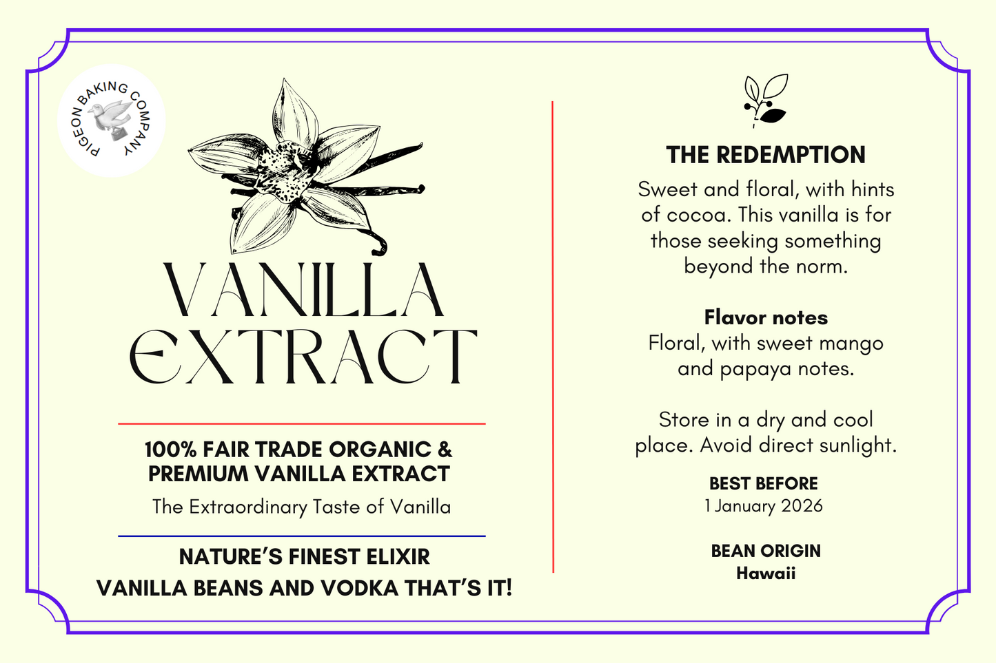 [WITH BEANS] Pure All-Natural HAWAIIAN Single-Origin Vanilla Extract