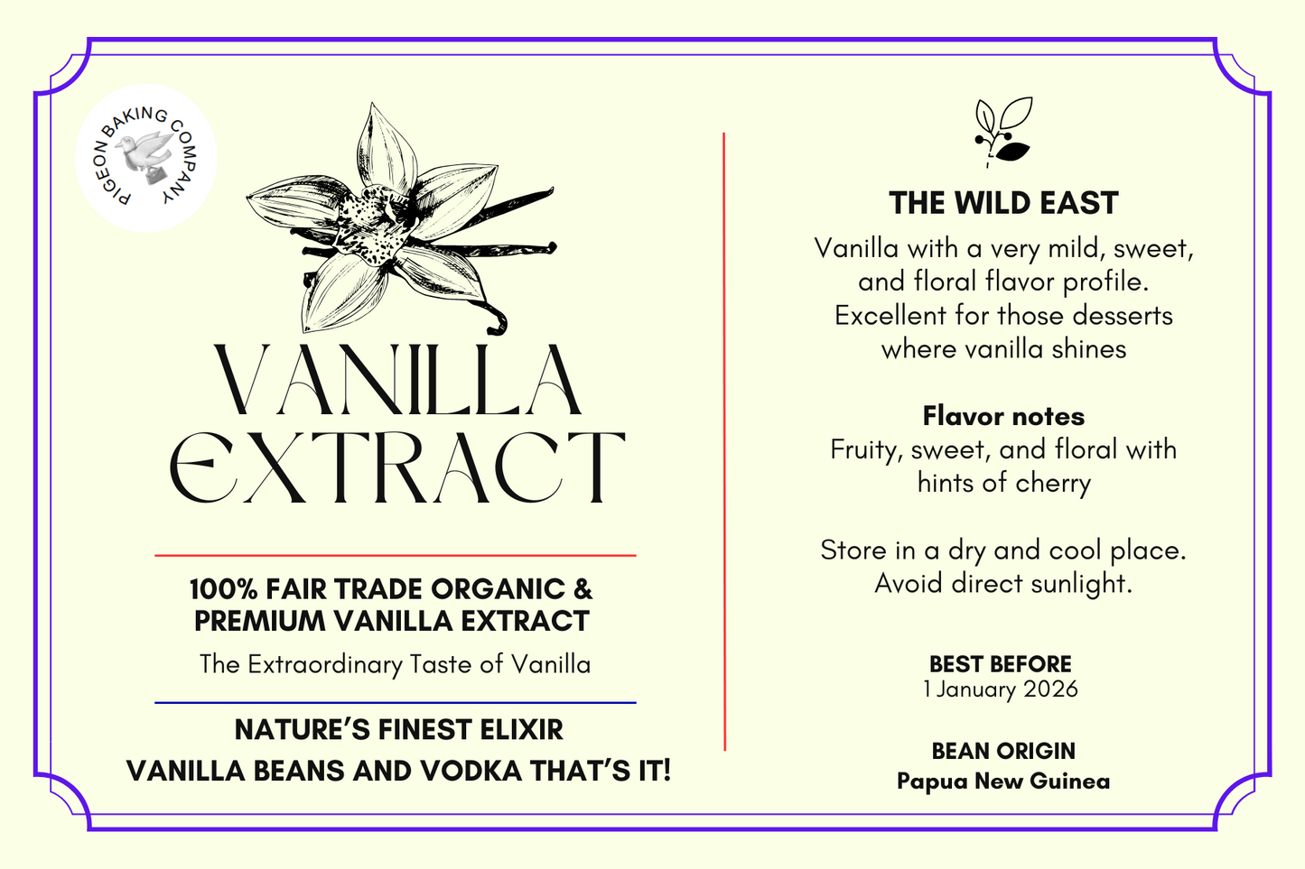 [WITH BEANS] Pure All-Natural PAPUA NEW GUINEA Single-Origin Vanilla Extract