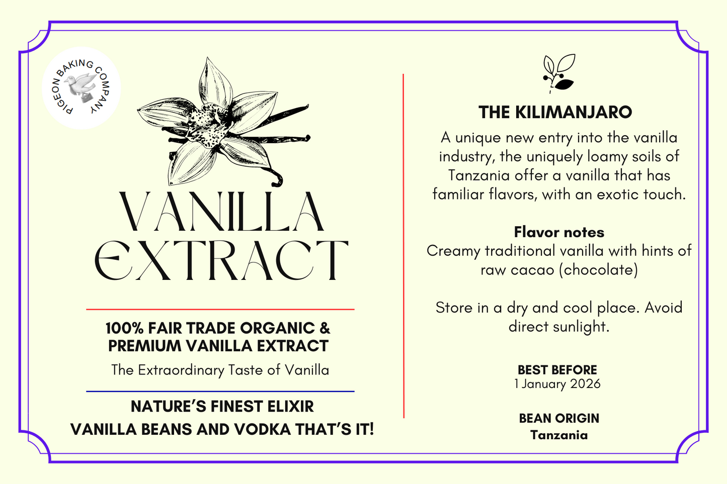 [WITH BEANS] Pure All-Natural Rare TANZANIAN Single-Origin Vanilla Extract