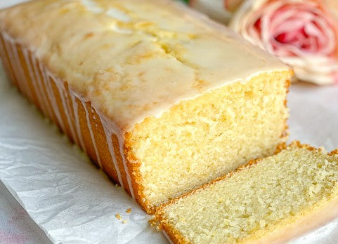 Lemon Rose Water Loaf Cake