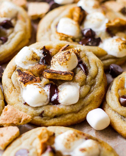 Large Toasted S'more Chocolate Chip Cookies